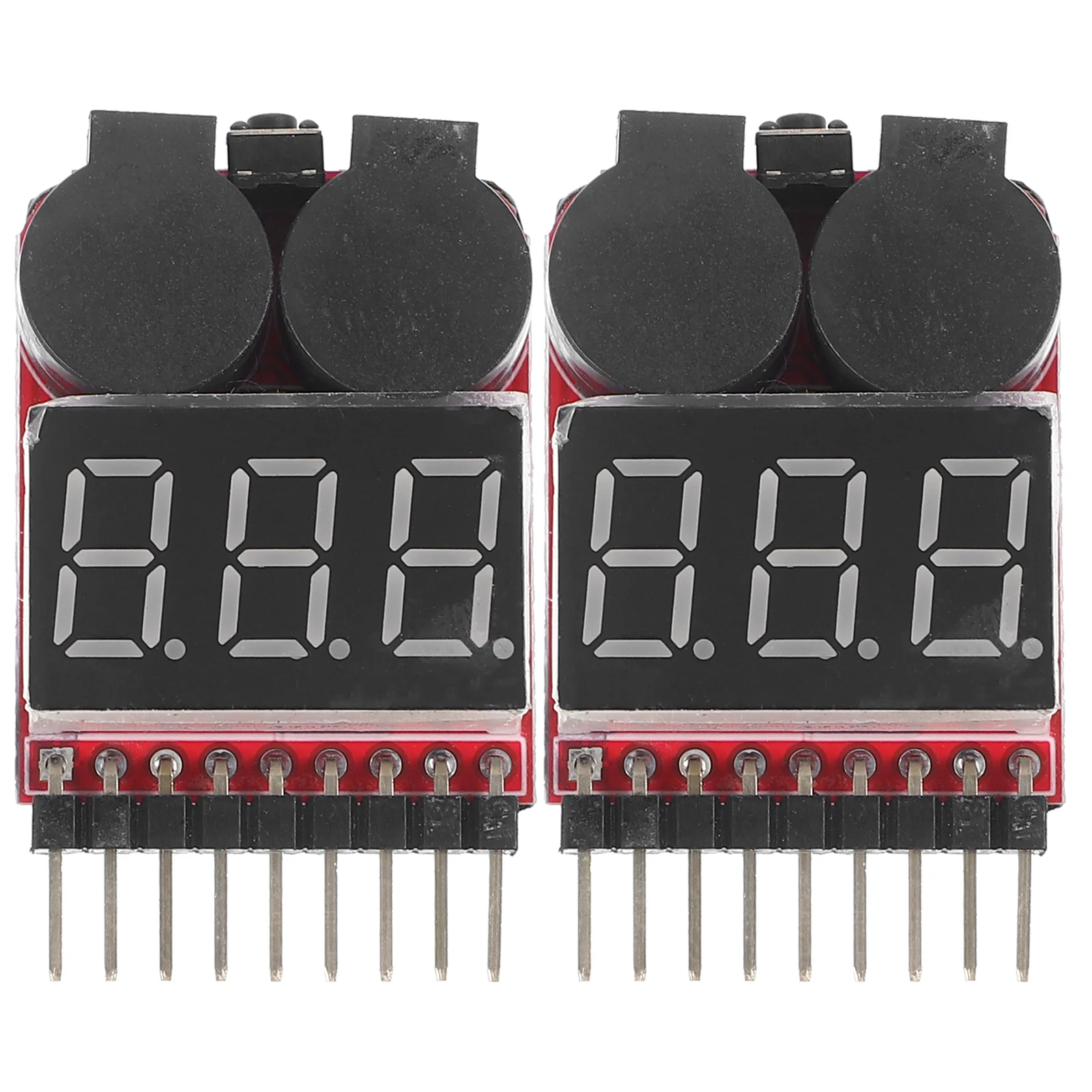 

2 Pcs Tester Control Buzzers Lipo Voltage Monitor Electrical Testers Checker