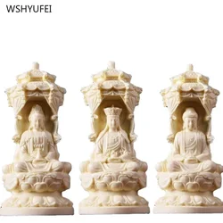 1PCS Resin Buddha Statue Ornaments Home Decoration Buddhist Hall Utensils Pray for Auspiciousness Ensuring Safety Exorcism