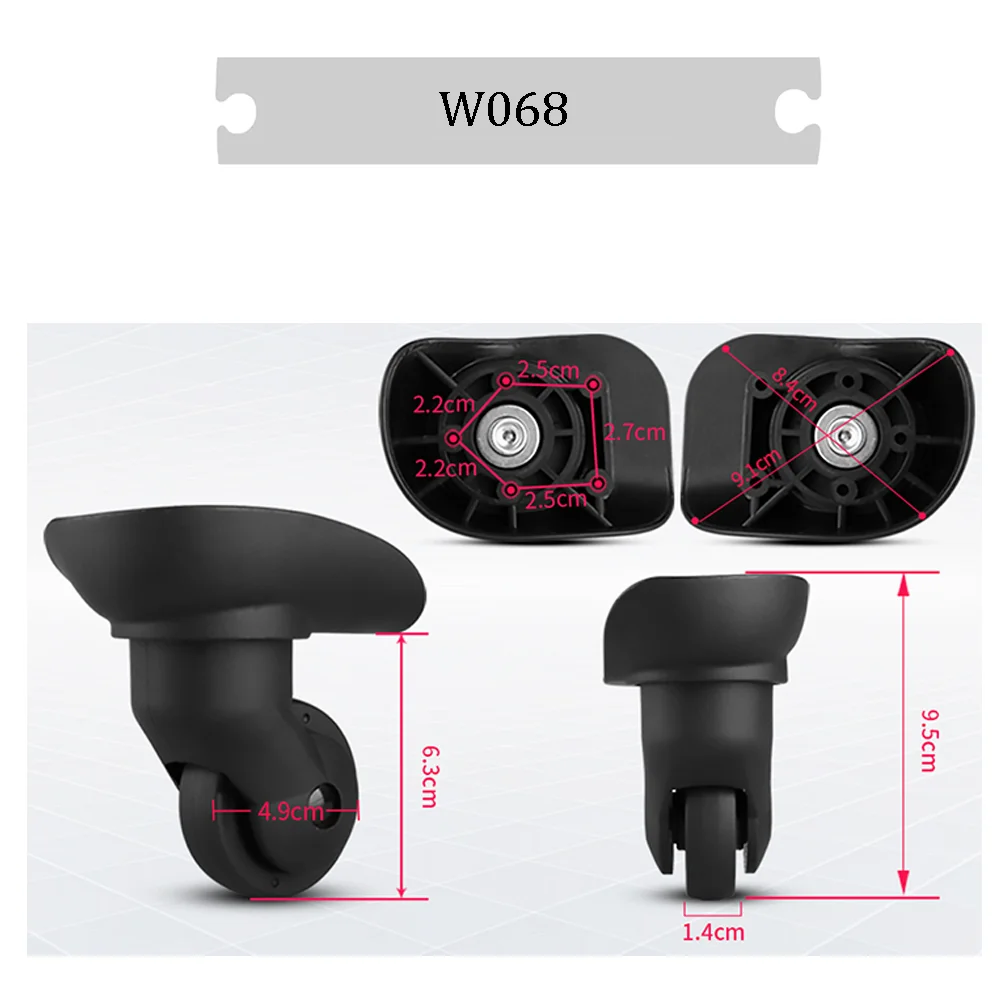 Universal American Tourister R91Replacement Luggage Spinner Caster Wheels Repair Kit For Trolley Suitcase Bag with 360° Rotating