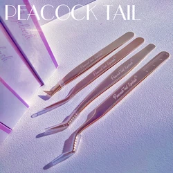 Golden Tweezer for eyelash extension make fan 3D 4D 5D 6D eyelashes tweezers sets perfect closure  stunning tweezer