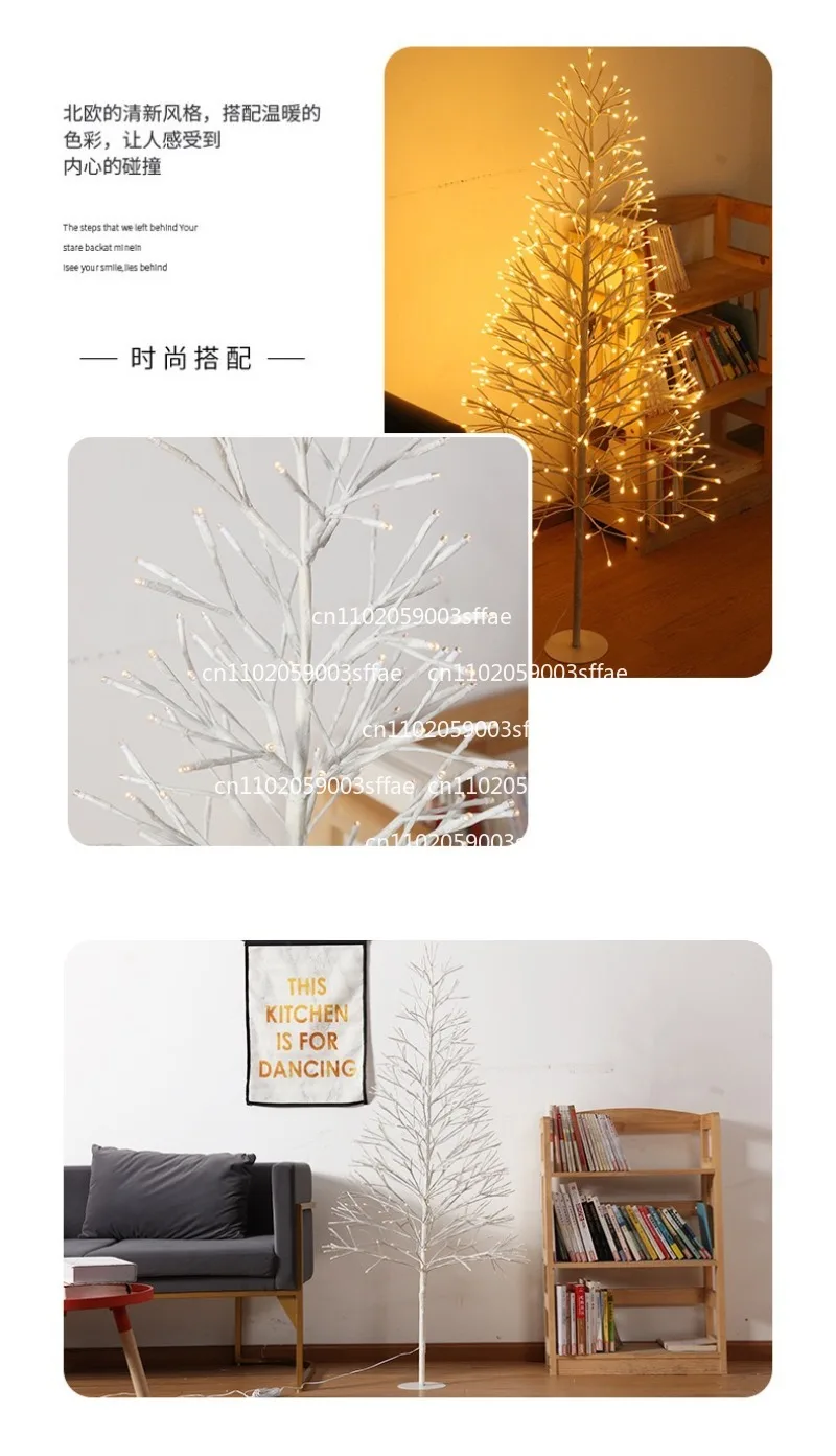 Festive LED Christmas Tree Decorated with Lights for Warm and Cozy Room Ambiance