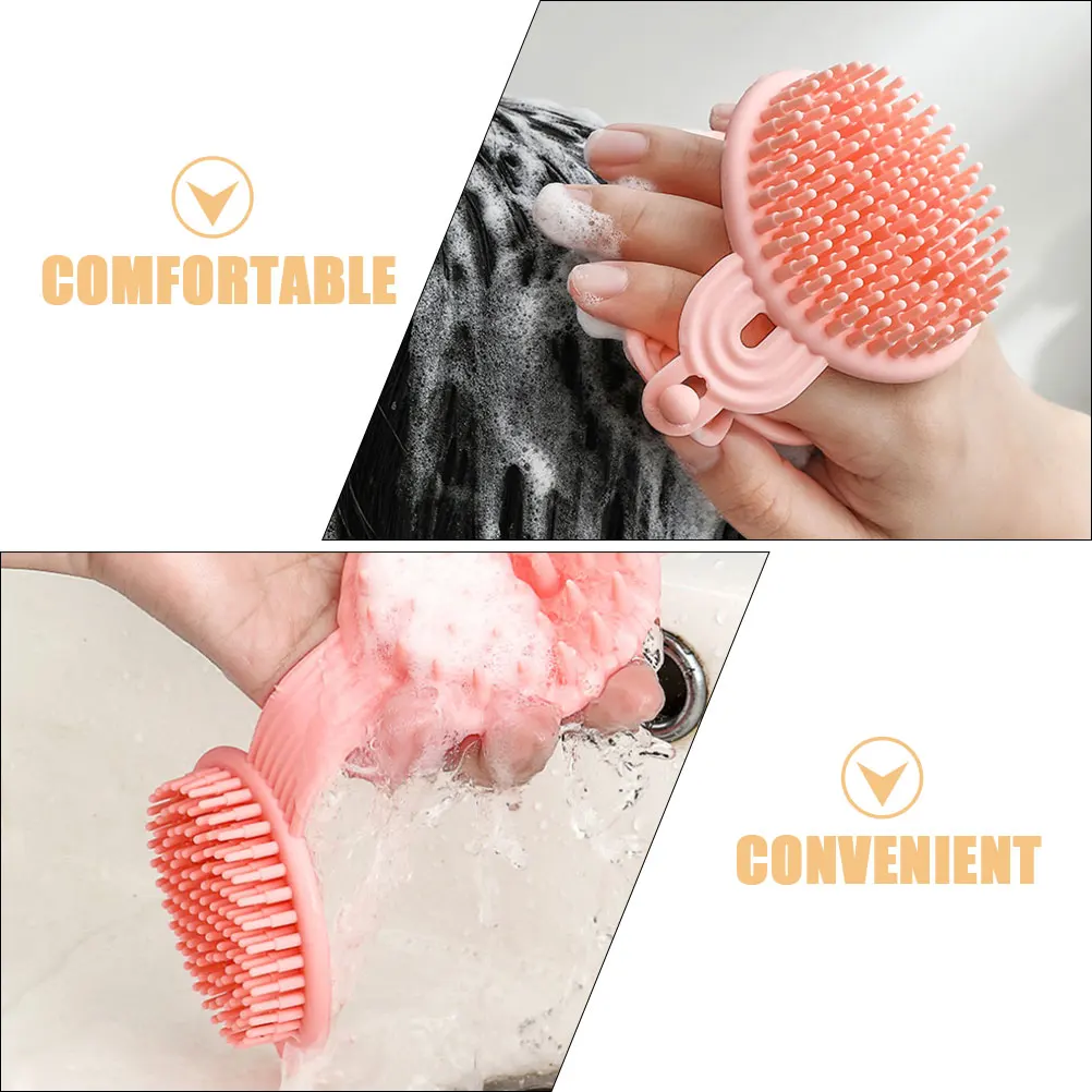 

Silicone Shampoo Scalp Massager Hair Exfoliate Scrubber Shower Hair Brush Bath Tool For Dandruff Scalp Care Head Washing Brush