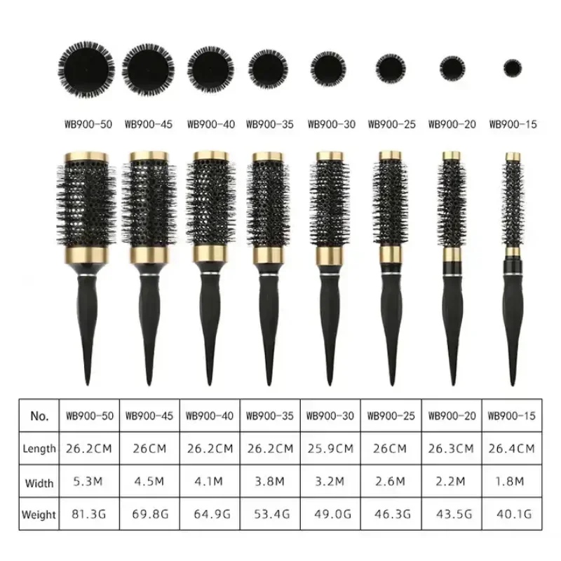 8 Maat Haarborstel Anti-Statische Hoge Temperatuur Bestendige Ronde Loop Haar Kam Drogen Curling Kapper Accessoires Diy Home 20 #