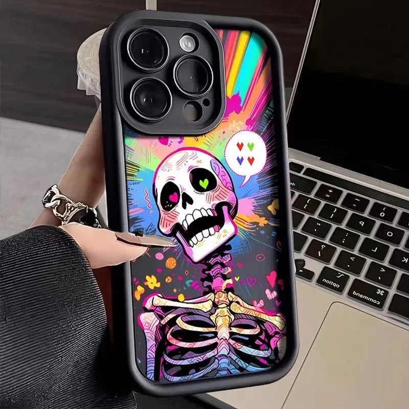 Funda de calavera de Color estilo Pop para Infinix Note 30 Pro Infinix Note 30 Vip Note 12, funda gruesa de silicona suave