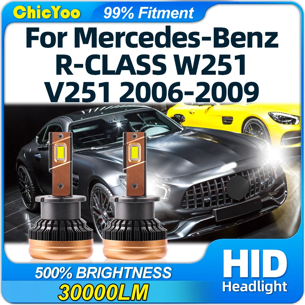 

LED Headlights Bulbs 120W Plug&Play Auto Xenon Headlamps Bulbs 6000K For MERCEDES-BENZ R-CLASS W251 V251 2006 2007 2008 2009