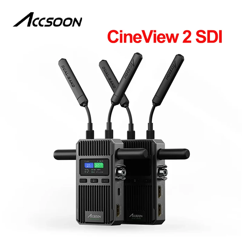 ACCSOON CineView 2 SDI 1500ft Range 1080P 60fps Wireless Video Transmission System Latency Less Than 50ms Image Transmission