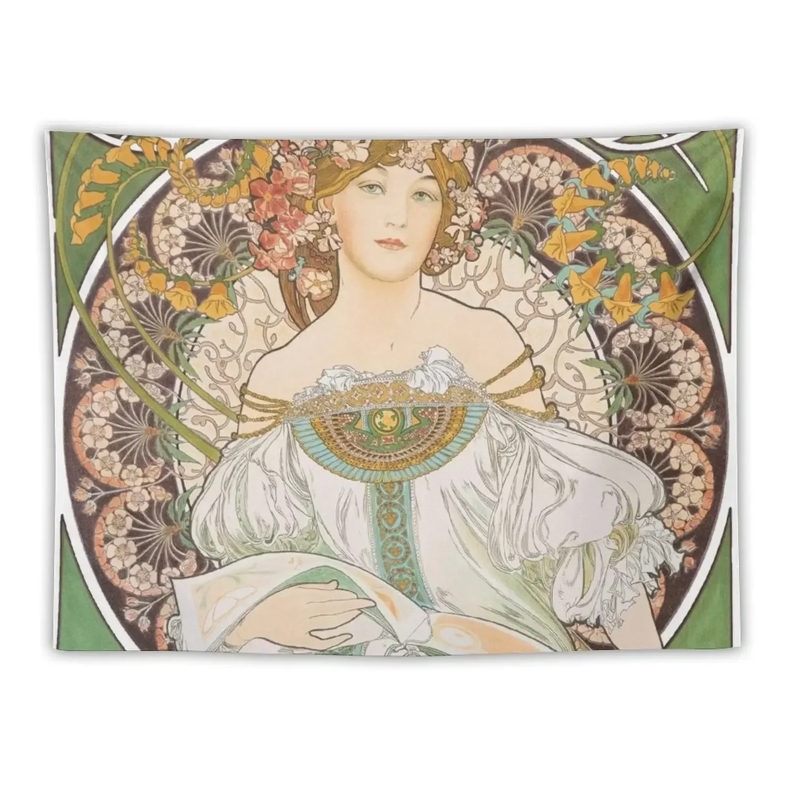 

HD. F. Champenois, by Alphonse Mucha HIGH DEFINITION (Original colors) Tapestry House Decoration For Bedroom Tapestry