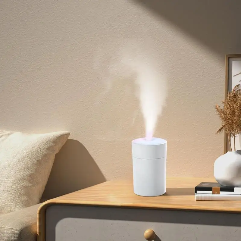 USB Humidifier สําหรับโต๊ะ 200ml Lighted USB Mini Humidifier สําหรับ Nightstand แม้พ่นในครัวเรือน Humidifier เปลี่ยนได้