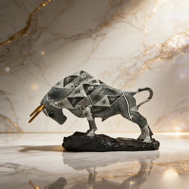 

Graffiti and Colorful Wall Street Cow Ornaments, Home Decor Crafts, Resin Home Decor, Living Room Foyer, Desktop Decoration