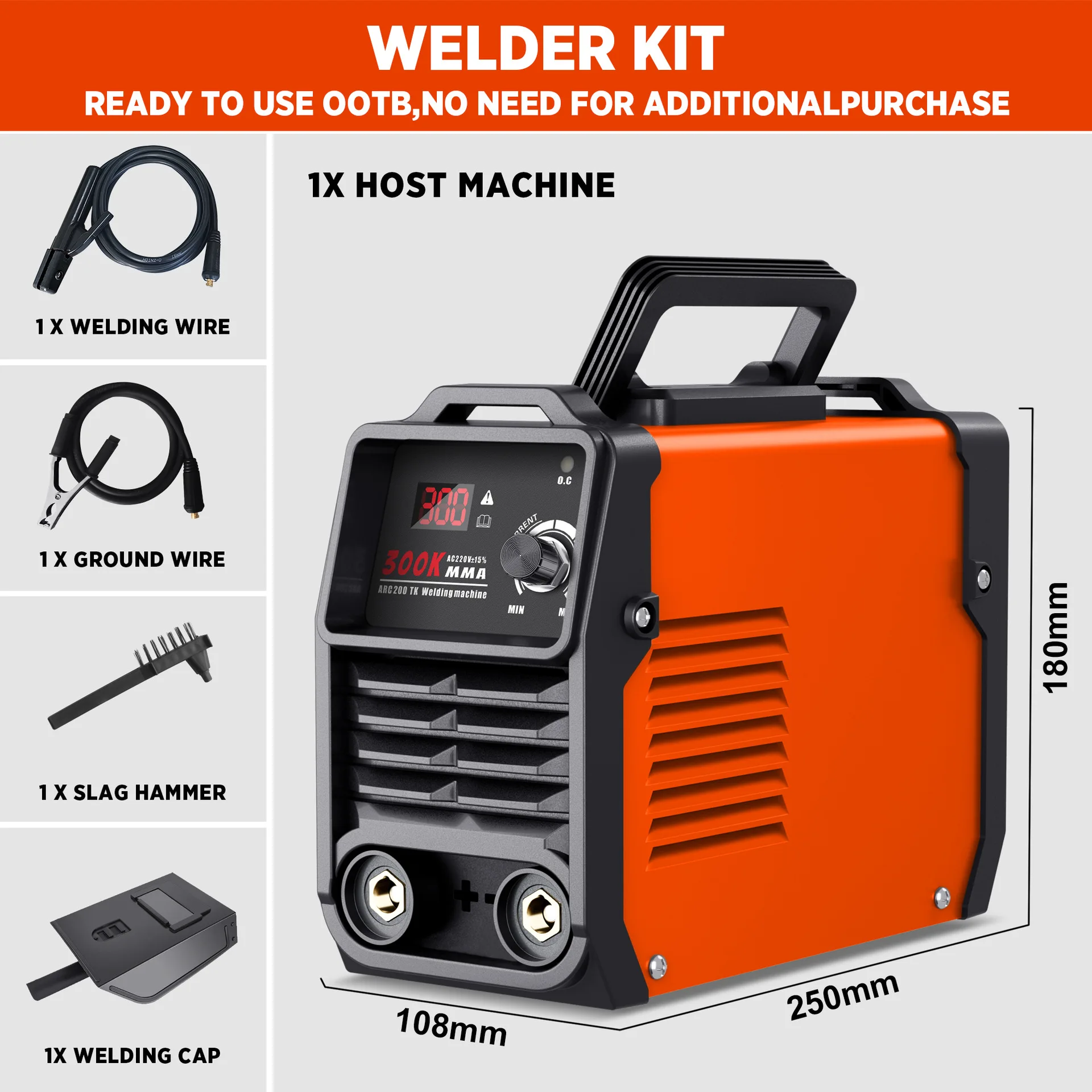 

ARC-300 Inverter DC Welding Machine Foreign Trade 220V 100v Single Voltage Manual Welding Machine
