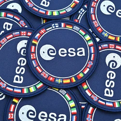 Embroidered Iron-on ESA Space Patches Europe Aeronautics Agency Astro Patches On Clothes Flag Badges Backpack T-shirt Sticker