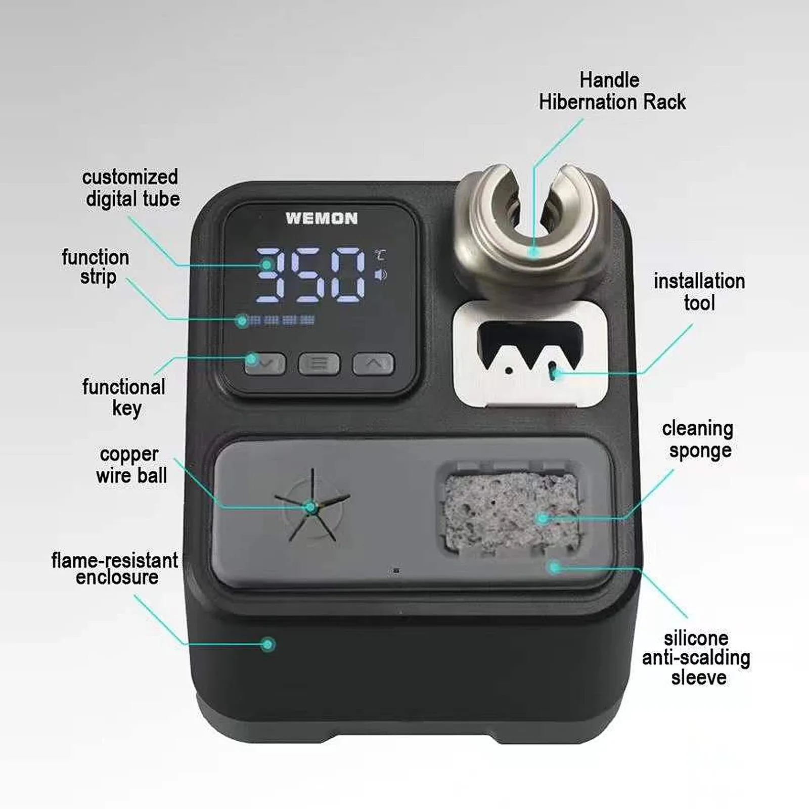 WEMON K21A 75W Portable Smart Soldering Machine with T210 Handle 2 Second Rapid Heating Temperature Control Welding Station