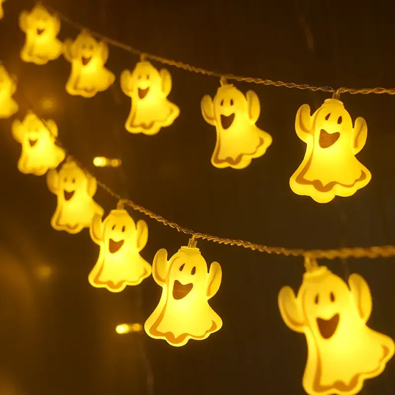 1 قطعة شبح الهالوين سلسلة أضواء الزخرفية جو مخيف ضوء البطارية بالطاقة للمنزل هالوين حزب مهرجان ديكور #1
