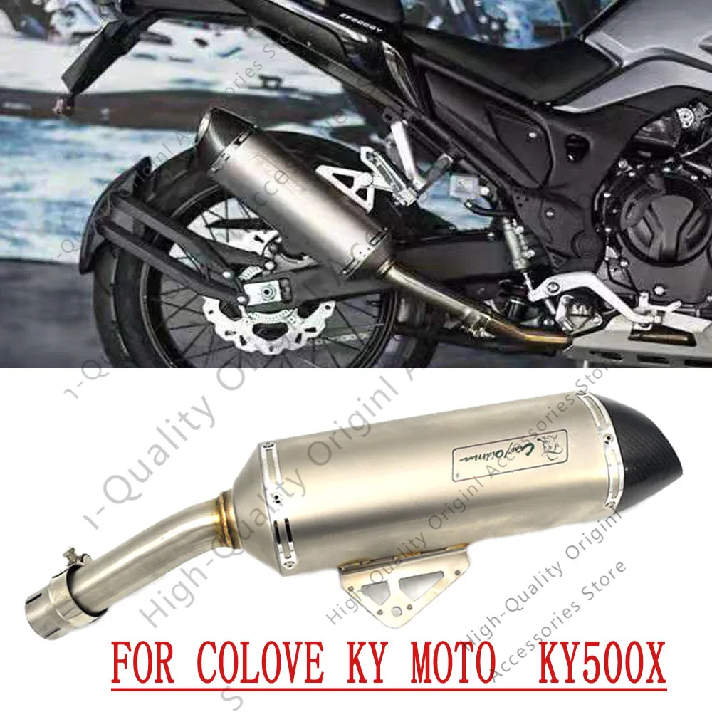 

NEW For Colove KYMOTO KY500X KY 500X 500 X Turbo Exhaust Down Pipe Moto Silencer With Muffler