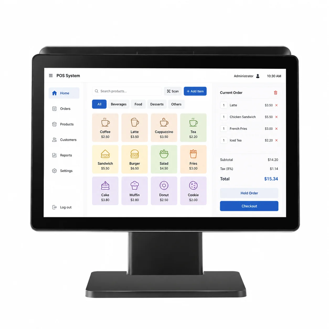 15.6Inch POS Retail Software ManagementSupports Android and Windows OS Support for Grocery Retail Stores Restaurants Supermarket