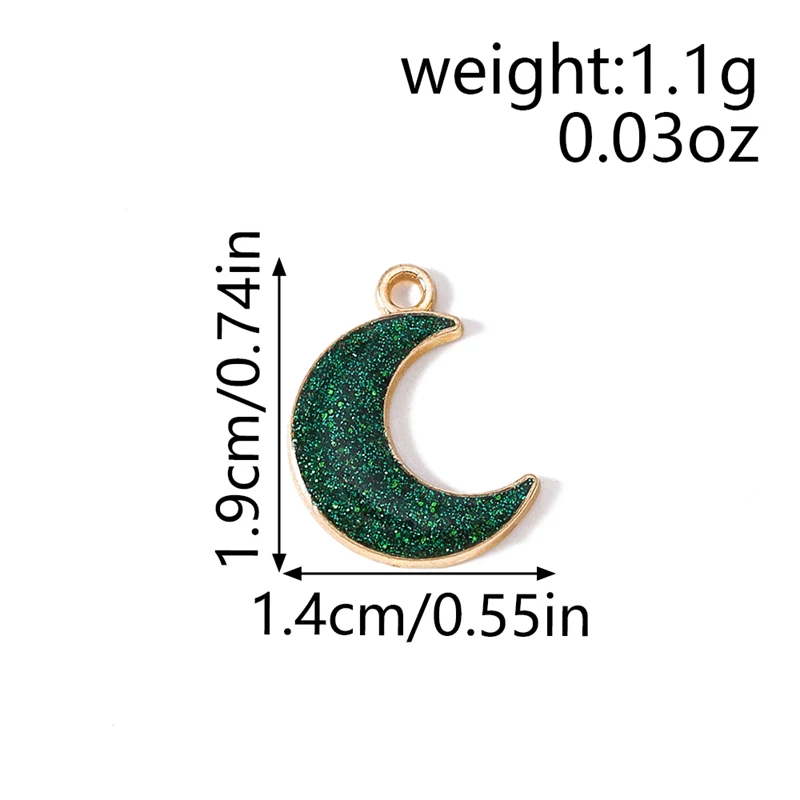 10 Stück niedliche, gemischte Emaille-Anhänger in Form von Mond und Wolken für die Schmuckherstellung, Ohrringe, Anhänger, Halsketten, Armbänder, DIY-Bastelzubehör – Detail 5