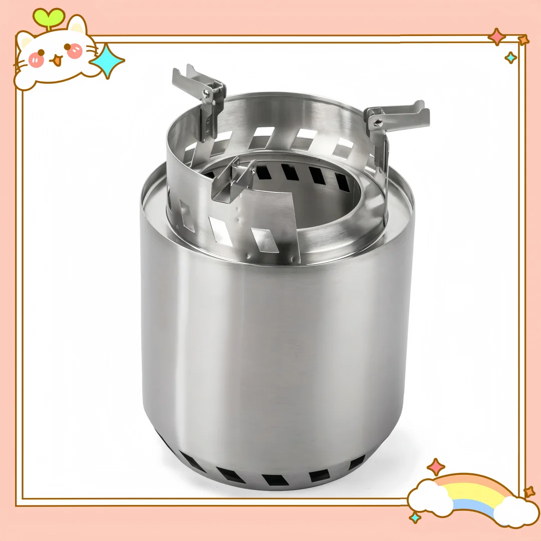 

Small 7''D Stainless Steel Fire Pit for Patio, Deck, Campsite. lightweight Bonfire Pit with Screen for Family Gathering Roasting