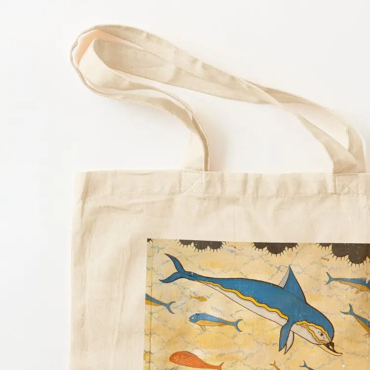 The Minoan Dolphins Tote Bag female bag free delivery bags tote bag women canvas bags