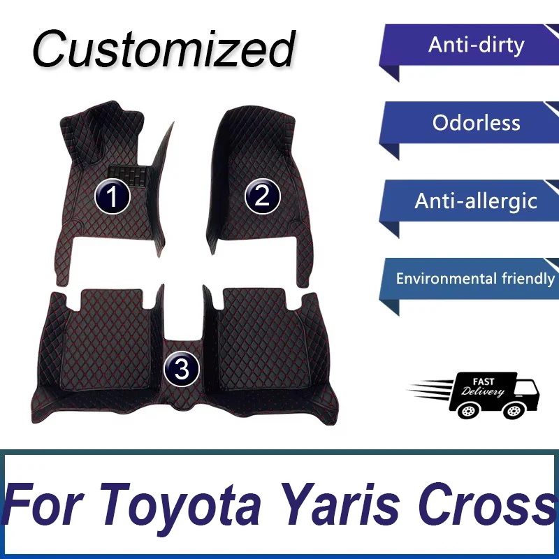 Non-hybrid Vehicle Car Floor Mats For Toyota Yaris Cross Yarisu Kurosu XP210 2021 2022 2023 Waterproof Pads Car Accessories 2012