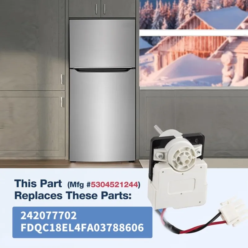 AC39 - Peça de reposição 242077702 para motor do ventilador do evaporador 5304514392 para refrigerador, motor do ventilador do freezer FDQC18EL4F A03788606