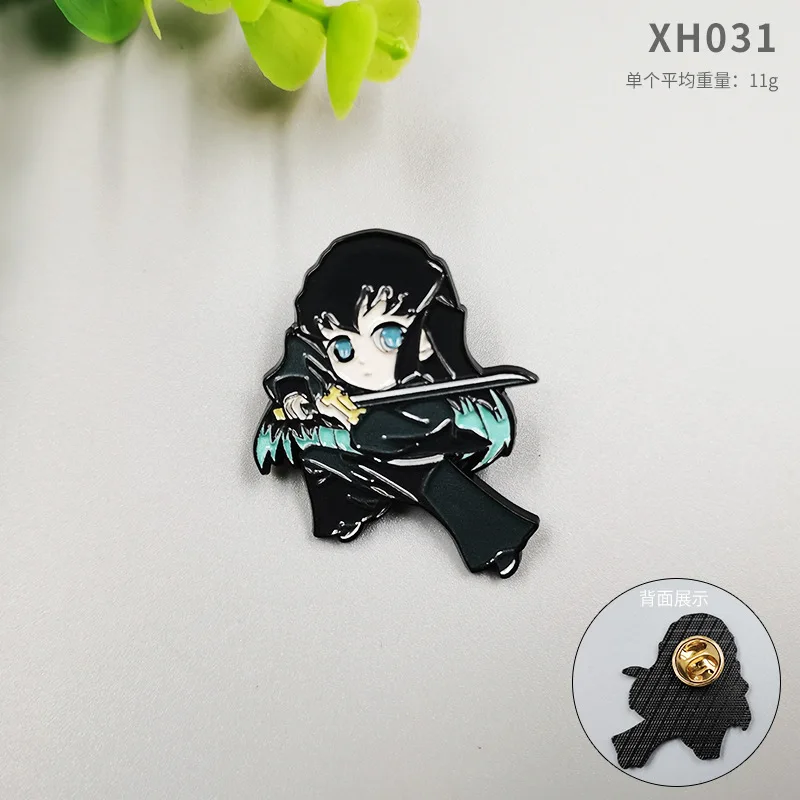 Anime Demon Slayer Enamel Pin Tanjiro Kamado Nezuko Brooches Lapel Badges Backpack Cosplay Accessories Christmas Halloween Gifts