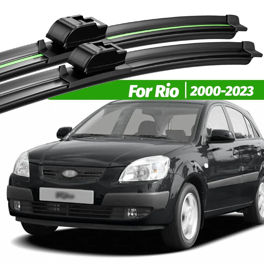 

For Kia Rio 1 2 3 4 2000-2023 2pcs Front Windshield Wiper Blades 2011 2012 2015 2016 2017 2019 Windscreen Window Accessories