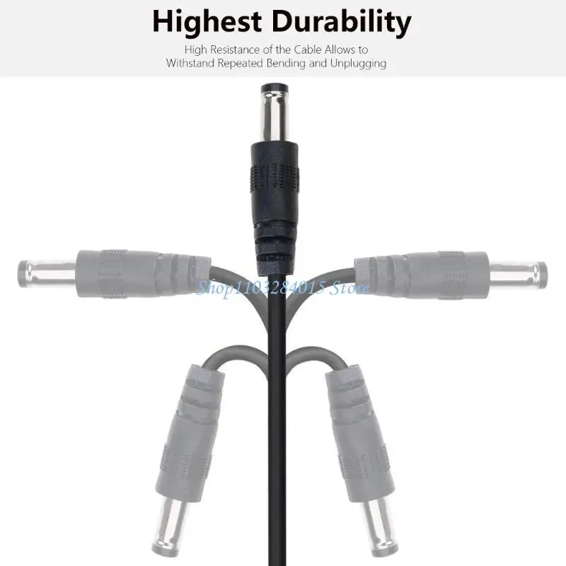 R6FF Power Cable DC5.5mmx2.1mm/DC5.5mmx2.5mm Extension Cord Both Male End Connectors