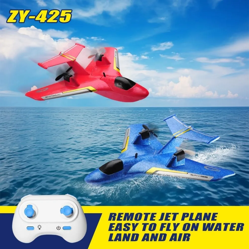 Avión RC giroscópico de 6 ejes de 2,4 GHz: juguete de combate listo para volar con tapa de agua y aire