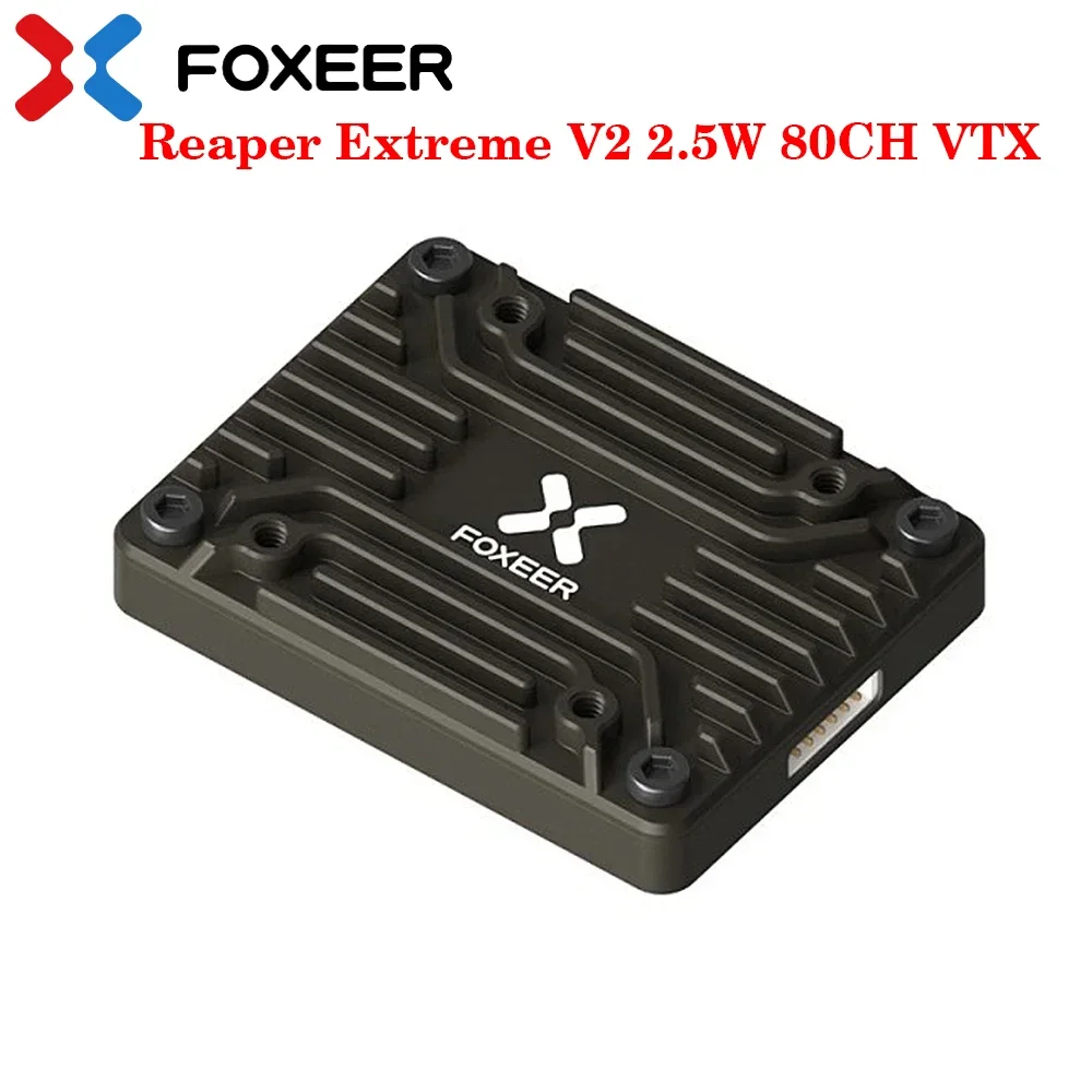 VoltSFOXEER 4.9G-6G Reaper Extreme V2 2.5W 80CH VTX 25mW/200mW/500mW/1.5W/2.5W Adjustable 2-8S 20X20mm For RC FPV Long Range Dro