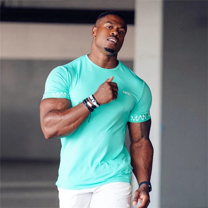 2022 new Shirt uomo manica corta allenamento palestra t-Shirt compressione Running Fitness top Streetwear Hip-Hop Sport Tees abbigliamento