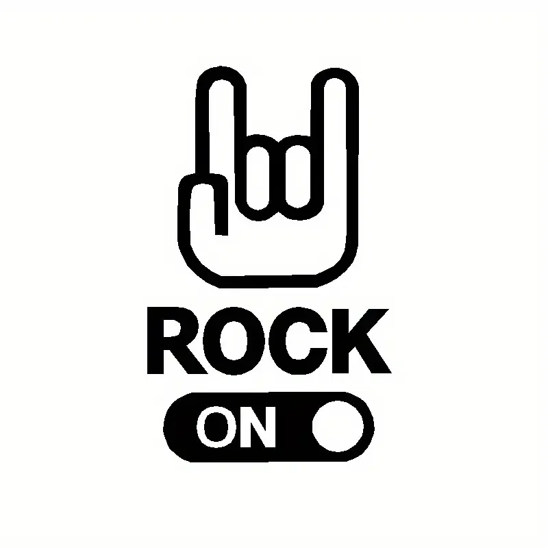 1 قطعة ملصق لفتة اليد الصخرية (ألوان متعددة/ليزر عاكس) 15 سنتيمتر ملصق مضاد للمياه للسيارة المحمول ديكور عالي التصاق