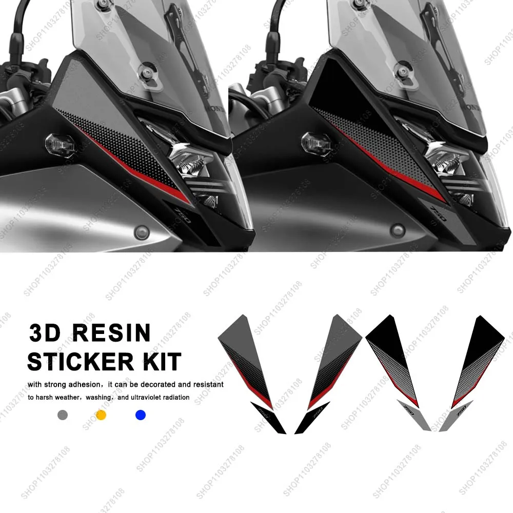 

3D Resin Sticker Kit For XL750 Transalp XL 750 2025 Motorcycle Accessories Front Fender Waterproof Protective kit Sticker
