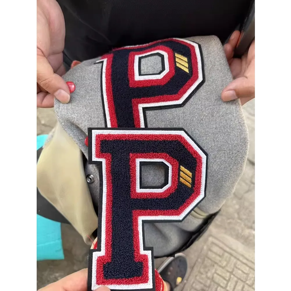 

Американский бейсбольный джет, шерстяное летное пальто, уличная одежда с вышитыми надписями, осенняя верхняя одежда широкого кроя