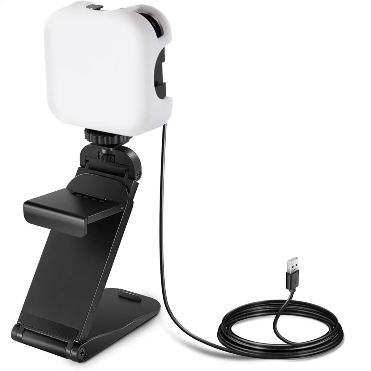 A46U  LED Streaming Light, 2 in 1 Monitor Mount & Stand, USB Laptop Computer Webcam Lighting for Video Conference, Zoom Call