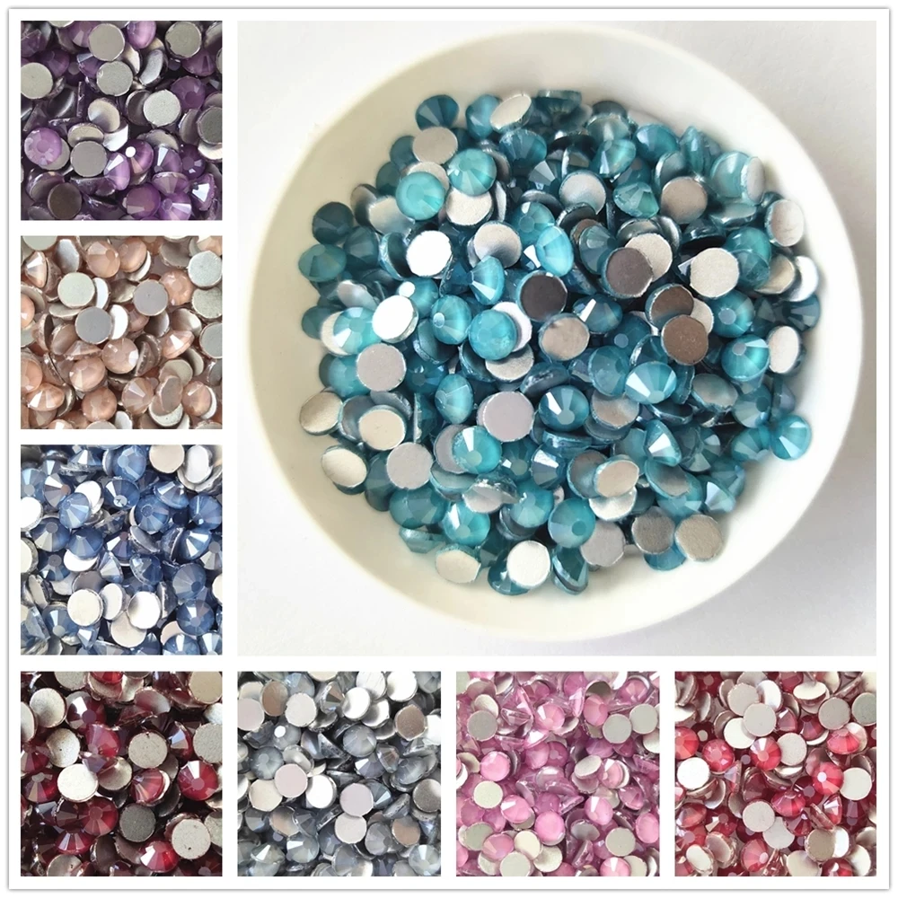 

Mocha Rose/Siam/Violet/Blue Crystal 3D Glitter Non Hotfix Rhinestones Beauty Glass Glue On Strass Nail Art Decoration Garment