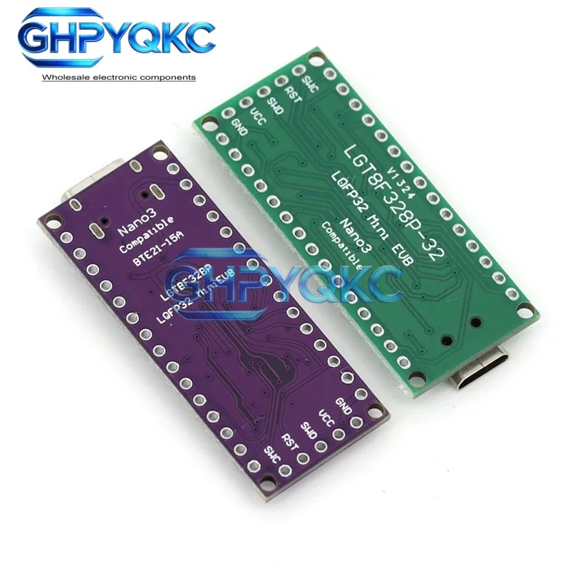 LGT8F328P-LQFP32 MiniEVB TYPE-C MICRO USB Compatible With ATMEGA328 Nano V3.0 LGT8F328P CH9340C / HT42B534-1 SOP16 For Arduino