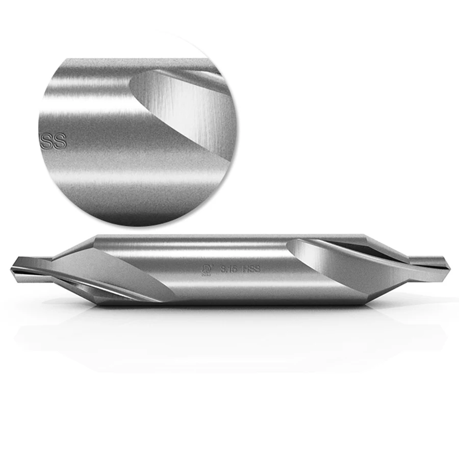 Punta centrale Punta centrale in acciaio inossidabile con scanalatura a spirale completamente rettificata Punta centrale tipo A 6522 HSS/M35 HSS contenente cobalto