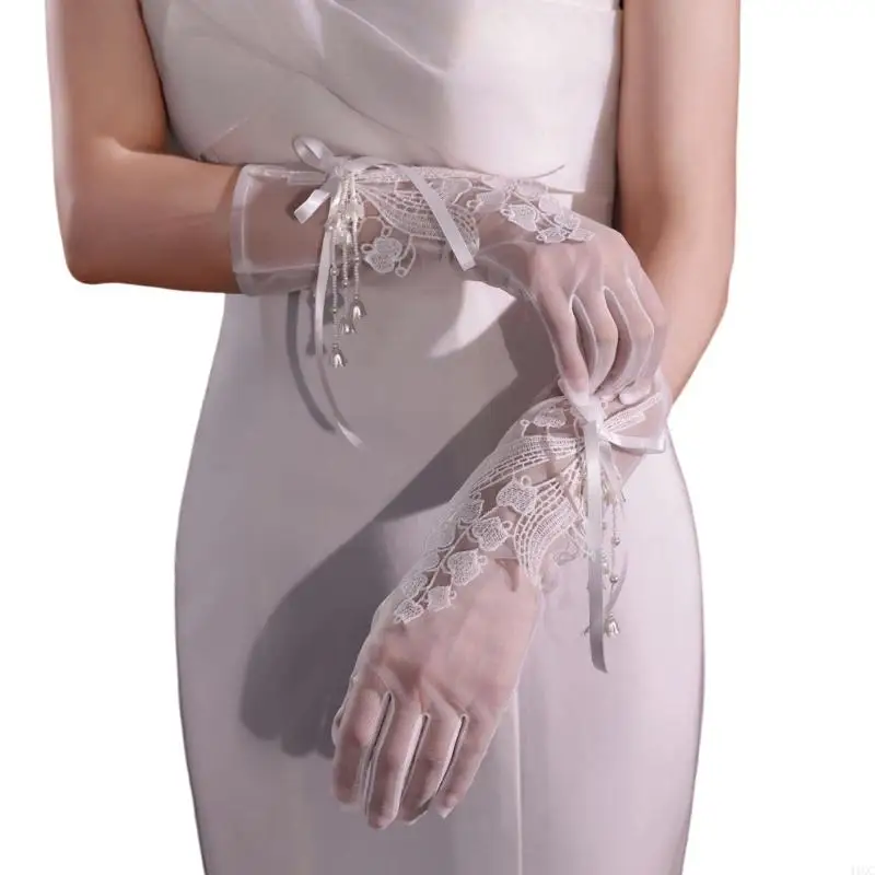 2025 قفازات زفاف جديدة 1920s زهرة قفازات فرنسية لعروض الأوبرا للنساء والفتيات #2