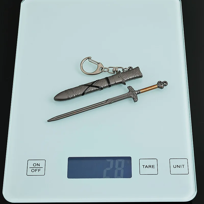 12cm Conan Atlantean Sword Keychain Conan the Barbarian Arnold Schwarzenegger Anime Peripherals Full Metal Models Toys For Boys view 4