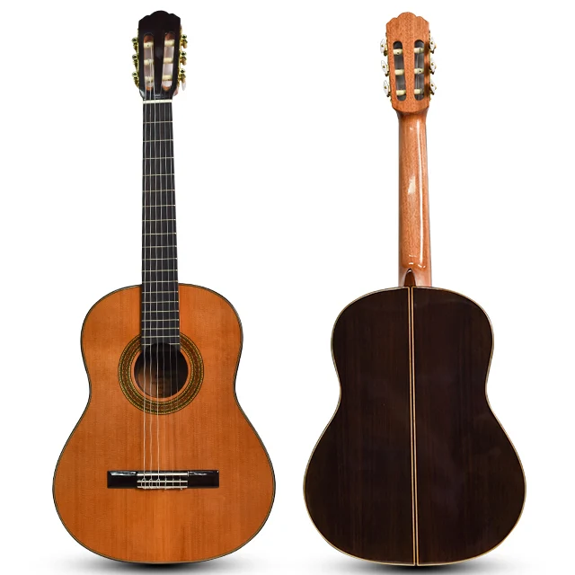 D3925 39-Zoll-Klassikgitarre, massive Decke aus Pinus koraiensis mit Rückseite und Zargen aus Palisander, Hals aus Palisander, Nylonsaiten – Detail 1