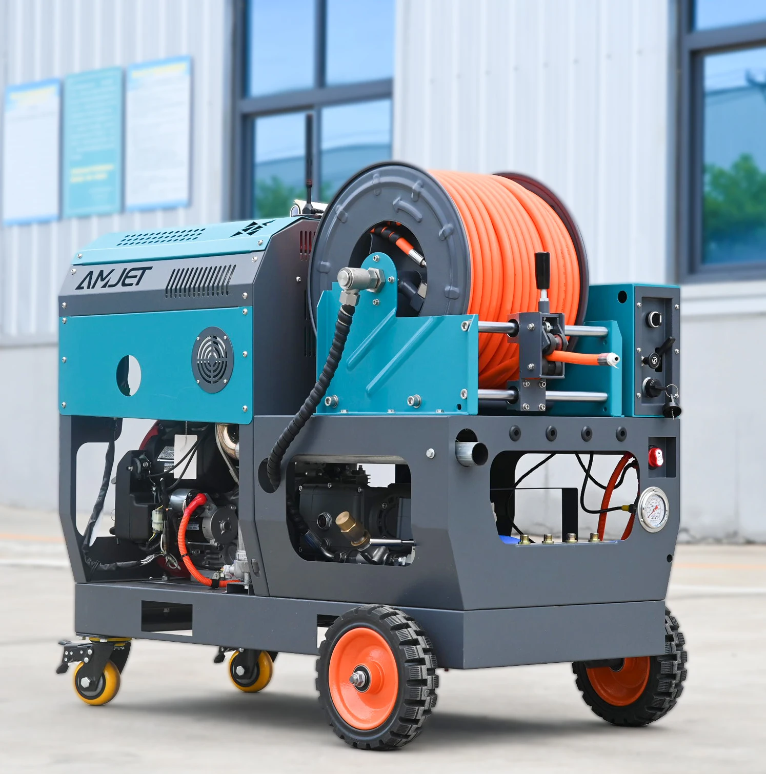 AMJET MS3030 300bar آلة تنظيف أنابيب الصرف 8GPM آلة تنظيف أنابيب الصرف 22HP آلة تنظيف أنابيب الصرف #5