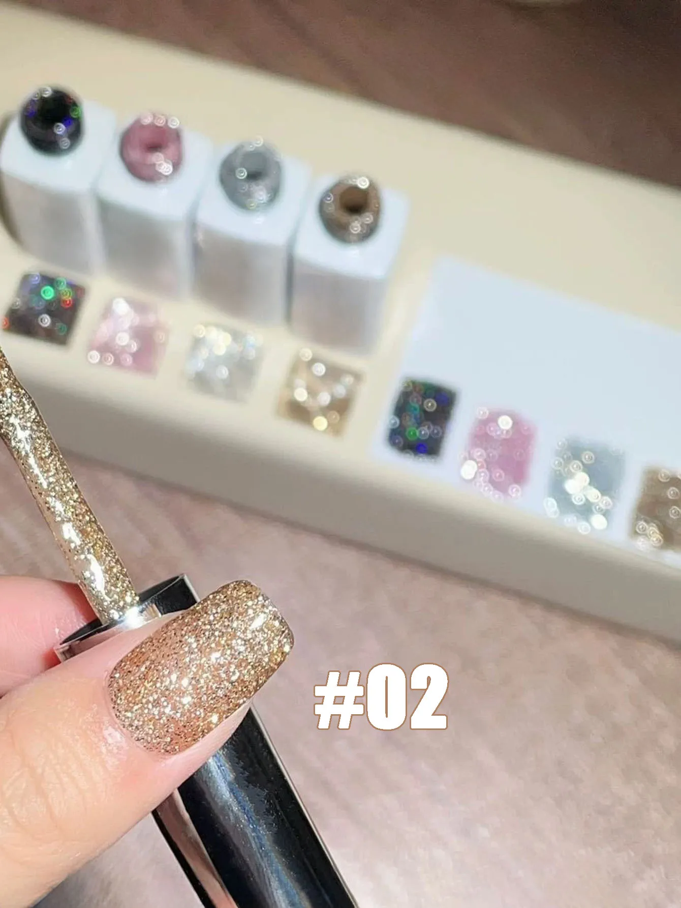 MN 1pcs 12ML Flashing Gel Polish 2025 New Top Selling Whitening Color Sequins Broken Diamond Gel Nail Polish Black Nails