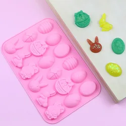 Easter Silicone Mold Egg Rabbit Shaped Chocolate Baking Mold for Easter Mini Soap,Cake Bread Cupcake Cheesecake Muffin and Jello