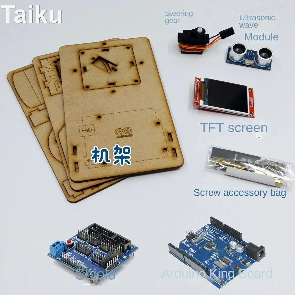 Ultrasonic Radar Detection Robot With TFT Screen to Ultrasonic Radar For Arduino Robot DIY Kit Open Source Programmable STEM Toy