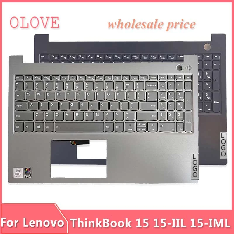 

Новинка для Lenovo ThinkBook 15 15-IIL 15-IML Клавиатура для ноутбука с чехлом для рук Американская версия металлическая верхняя крышка