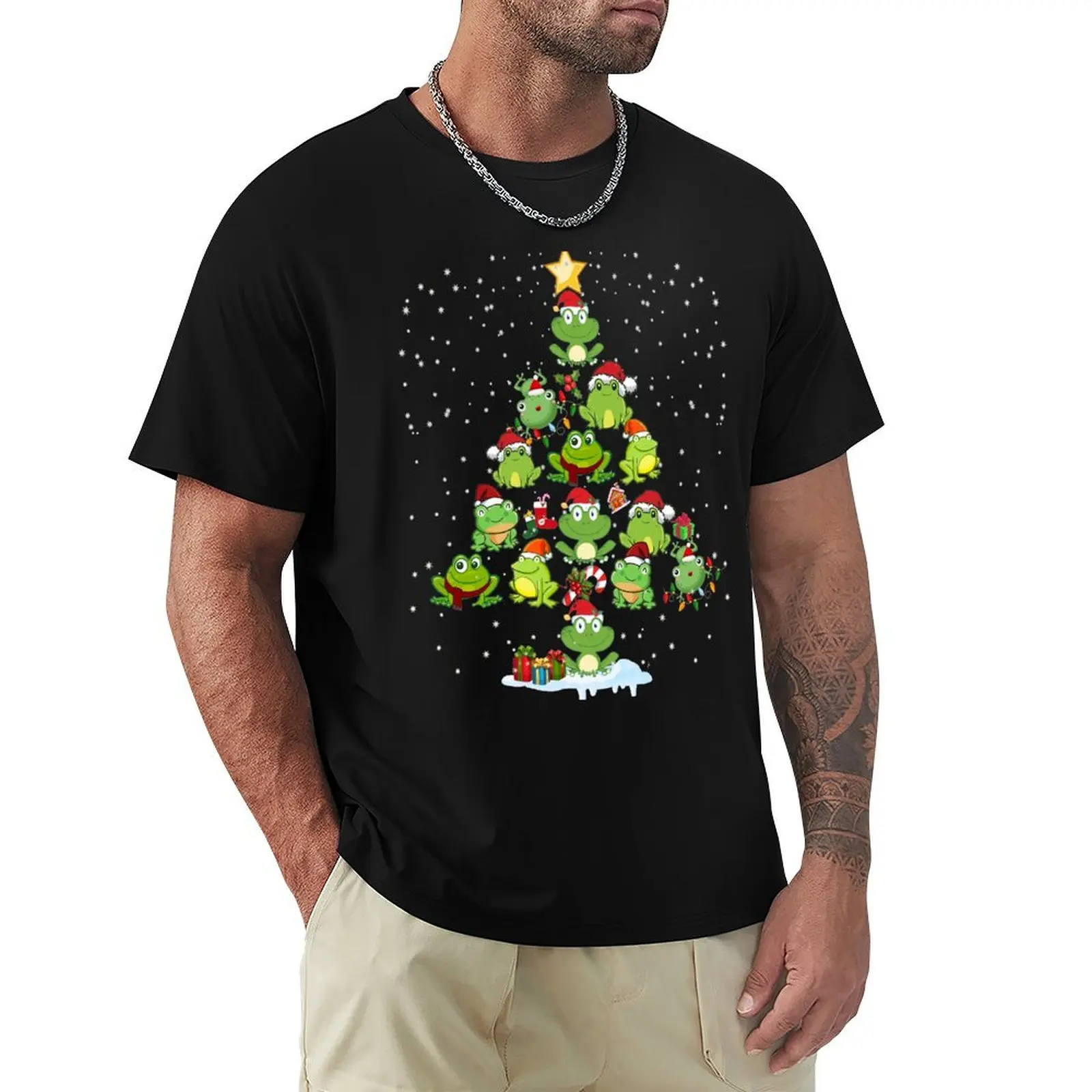 

Cute-Frog-Christmas-Tree-Gift-Decor-Xmas-Tree T-Shirt Holiday Vacation Tee Shirt