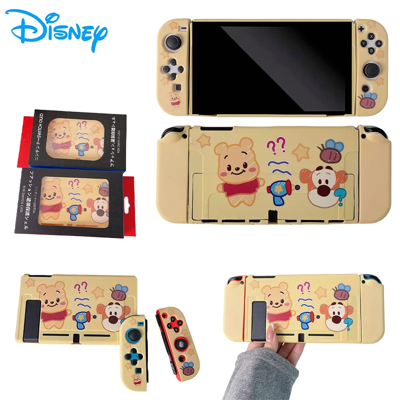 

Disney Kawaii Winnie Pooh Switch Case for Nintendo Switch Ns Oled Protective Shell Silicone Shockproof Anti Drop Soft Cover