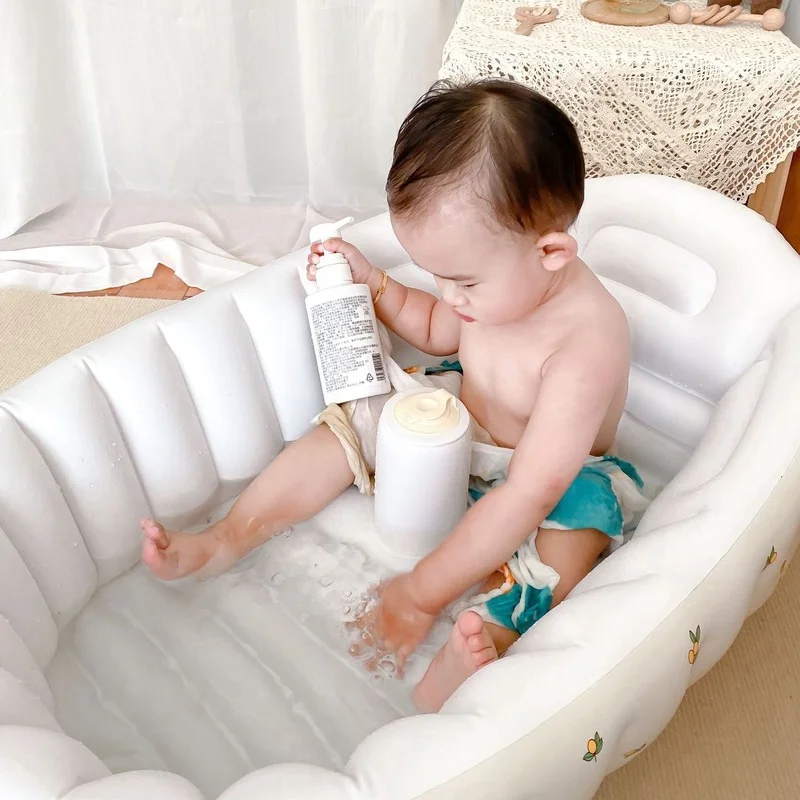 Baby Bath Tub Newborn Air Bathing Inflatable Foldable Portable Kid Infant Toddler Swimming Pool Shower Products Bathroom Use