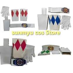 Kyoryu Sentai Zyuranger Cosplay Belt Gloves Wrist Bands Ranger Red Green Blue Black