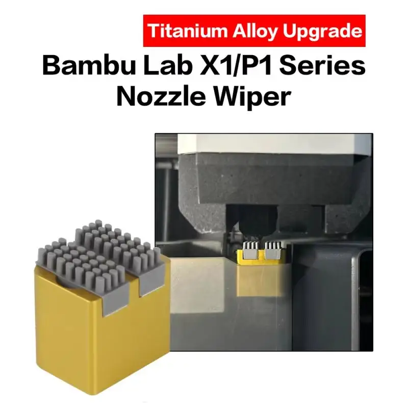 Tergicristallo per testina stampante serie Bambu Lab X1 P1S e set di scrubber montato per una pulizia migliorata